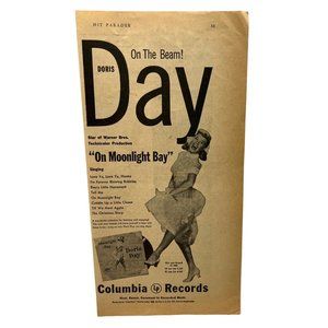 Columbia Records Vintage Print Ad 1951 Doris Day On Moonlight Bay Music